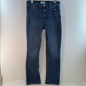 Levi's Dark Blue Women's Denizen Stretch High-Rise Straight Leg Jeans